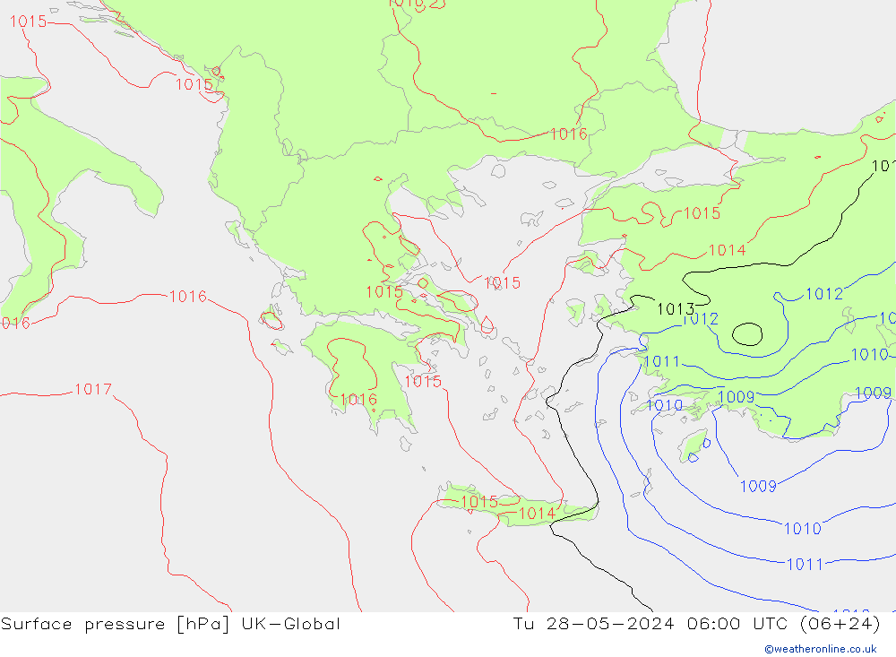 Luchtdruk (Grond) UK-Global di 28.05.2024 06 UTC