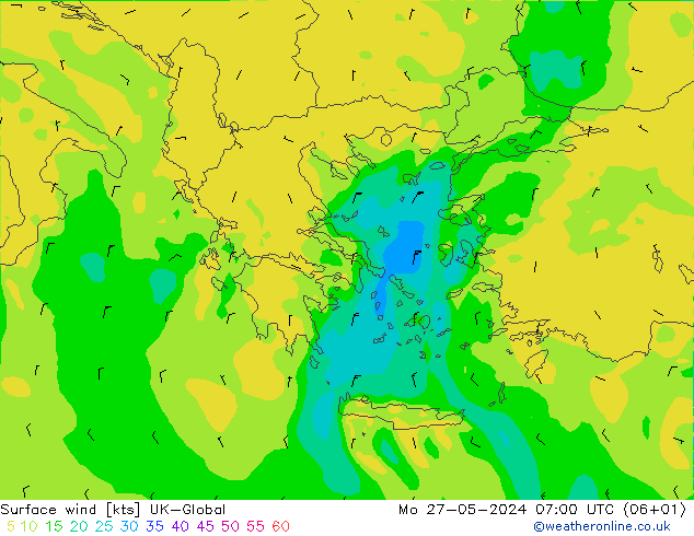 Wind 10 m UK-Global ma 27.05.2024 07 UTC