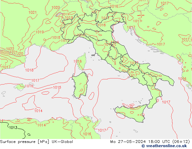 Luchtdruk (Grond) UK-Global ma 27.05.2024 18 UTC