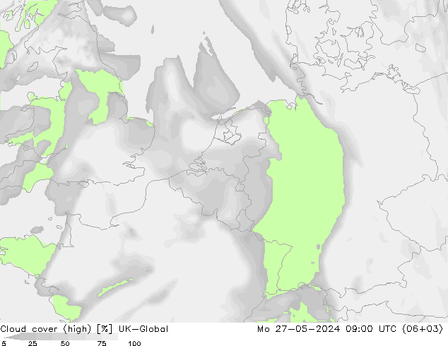 Wolken (hohe) UK-Global Mo 27.05.2024 09 UTC