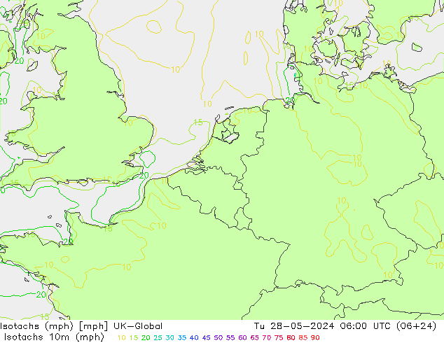 Isotachs (mph) UK-Global Tu 28.05.2024 06 UTC