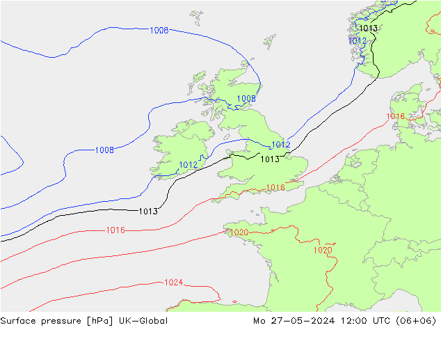 Luchtdruk (Grond) UK-Global ma 27.05.2024 12 UTC