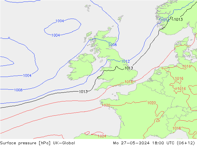 Luchtdruk (Grond) UK-Global ma 27.05.2024 18 UTC