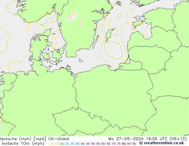 Isotachs (mph) UK-Global Po 27.05.2024 18 UTC