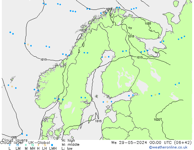 Cloud layer UK-Global ср 29.05.2024 00 UTC