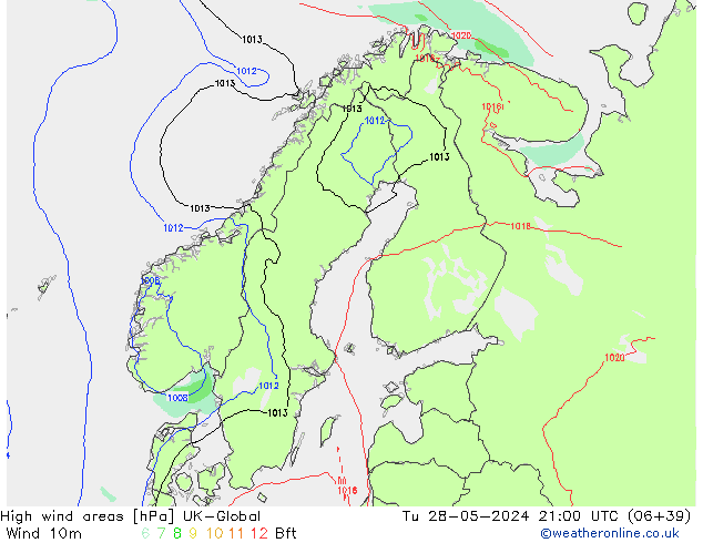 High wind areas UK-Global Út 28.05.2024 21 UTC