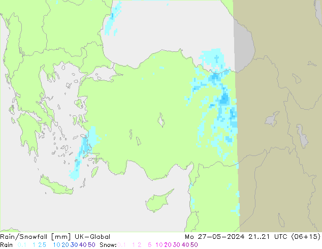 Rain/Snowfall UK-Global lun 27.05.2024 21 UTC