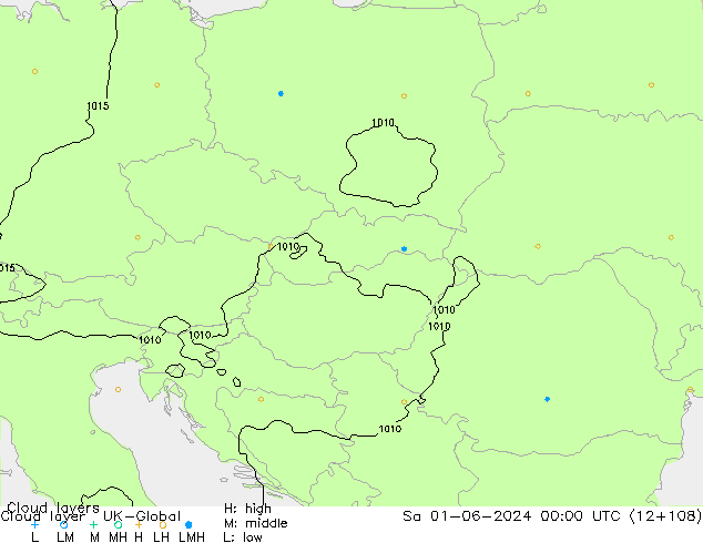 Cloud layer UK-Global сб 01.06.2024 00 UTC