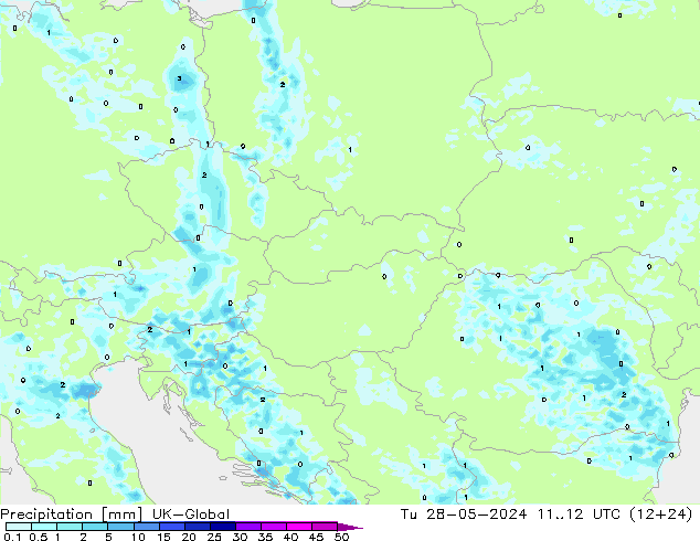 Neerslag UK-Global di 28.05.2024 12 UTC