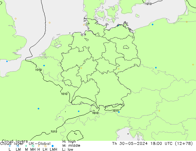 Cloud layer UK-Global Th 30.05.2024 18 UTC