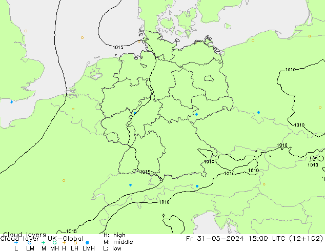 Cloud layer UK-Global ven 31.05.2024 18 UTC