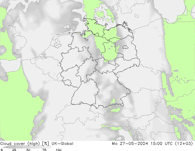 Bewolking (Hoog) UK-Global ma 27.05.2024 15 UTC