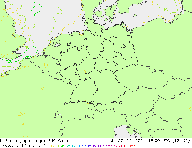 Isotaca (mph) UK-Global lun 27.05.2024 18 UTC