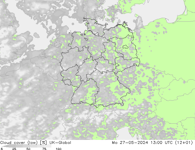 Nubi basse UK-Global lun 27.05.2024 13 UTC