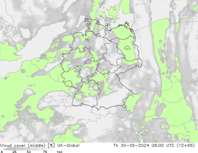 Cloud cover (middle) UK-Global Th 30.05.2024 06 UTC