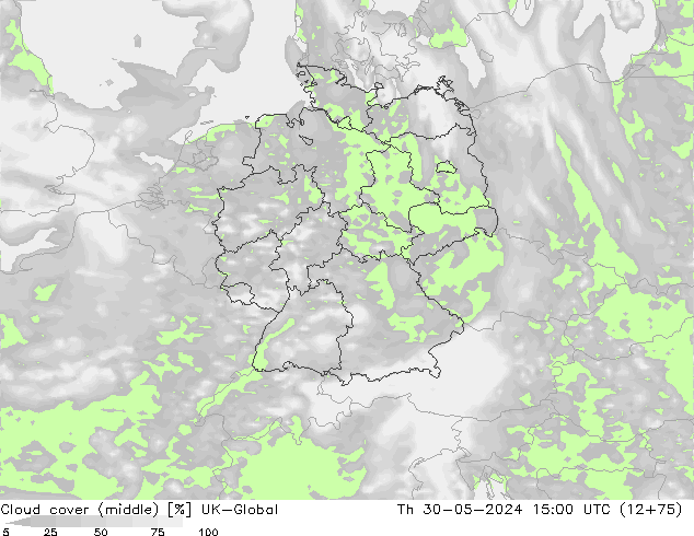 Cloud cover (middle) UK-Global Th 30.05.2024 15 UTC