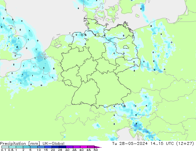 Yağış UK-Global Sa 28.05.2024 15 UTC
