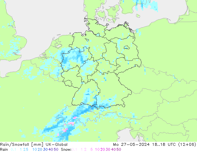 Rain/Snowfall UK-Global Seg 27.05.2024 18 UTC