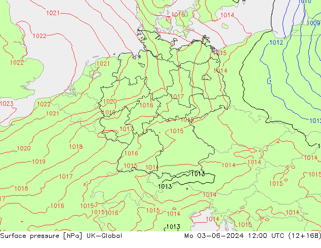 Luchtdruk (Grond) UK-Global ma 03.06.2024 12 UTC
