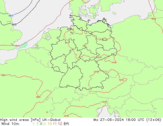High wind areas UK-Global Po 27.05.2024 18 UTC