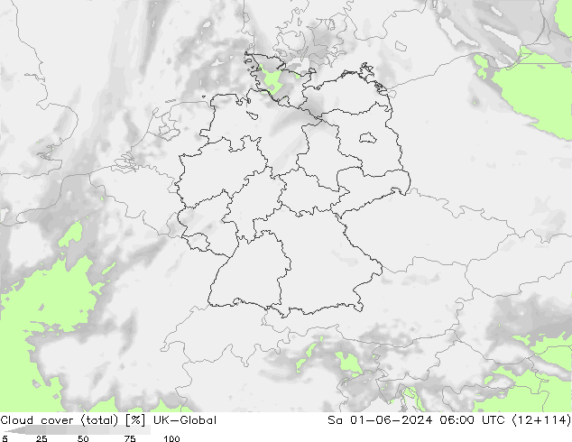 Wolken (gesamt) UK-Global Sa 01.06.2024 06 UTC