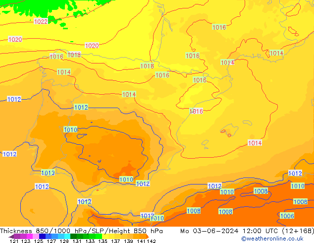 Thck 850-1000 hPa UK-Global pon. 03.06.2024 12 UTC