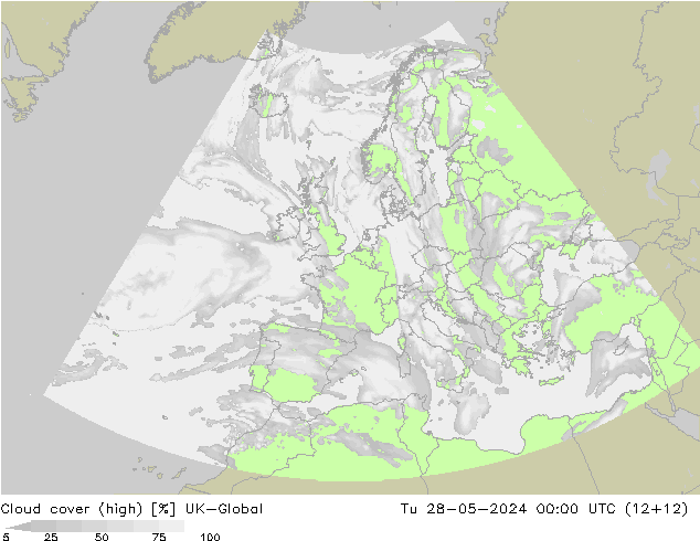 Wolken (hohe) UK-Global Di 28.05.2024 00 UTC