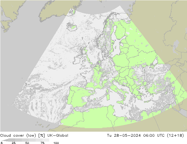 zachmurzenie (niskie) UK-Global wto. 28.05.2024 06 UTC