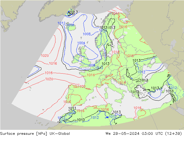 pressão do solo UK-Global Qua 29.05.2024 03 UTC