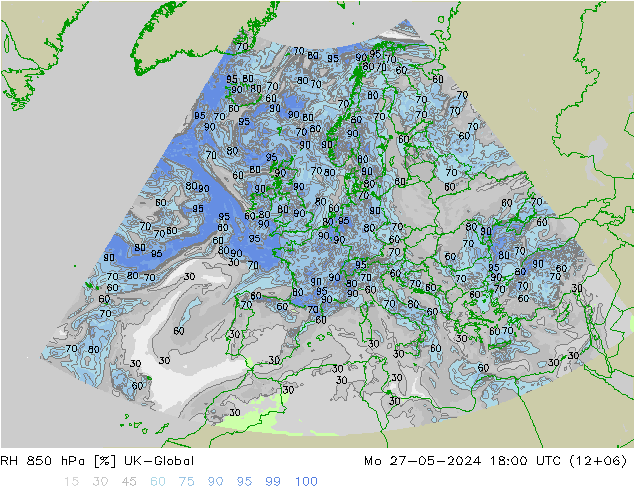 850 hPa Nispi Nem UK-Global Pzt 27.05.2024 18 UTC