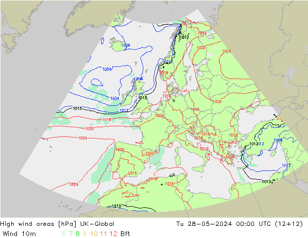 High wind areas UK-Global Tu 28.05.2024 00 UTC