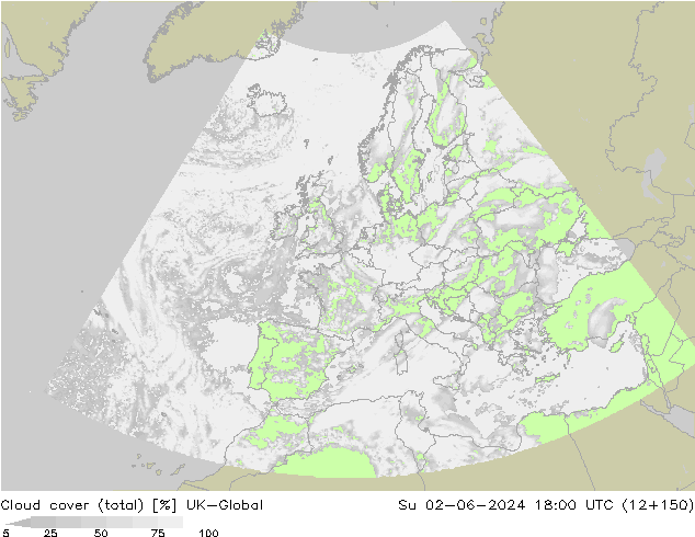 Cloud cover (total) UK-Global Ne 02.06.2024 18 UTC