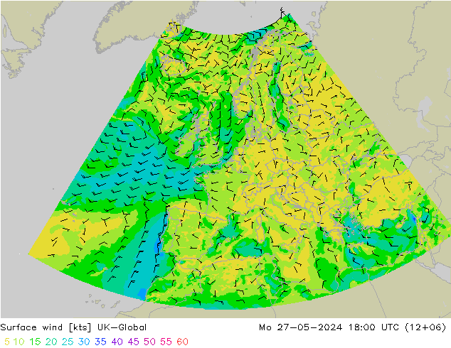 wiatr 10 m UK-Global pon. 27.05.2024 18 UTC