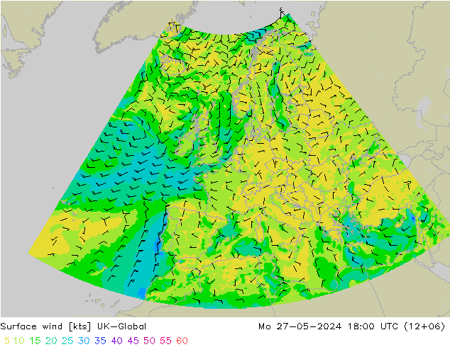 Vento 10 m UK-Global Seg 27.05.2024 18 UTC