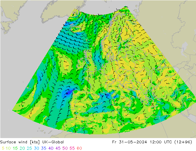 wiatr 10 m UK-Global pt. 31.05.2024 12 UTC