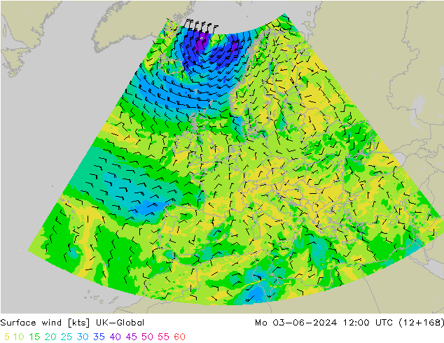 ветер 10 m UK-Global пн 03.06.2024 12 UTC