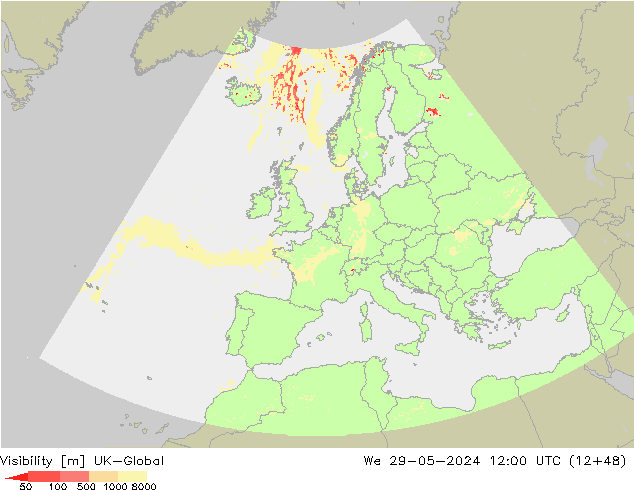 Visibilité UK-Global mer 29.05.2024 12 UTC