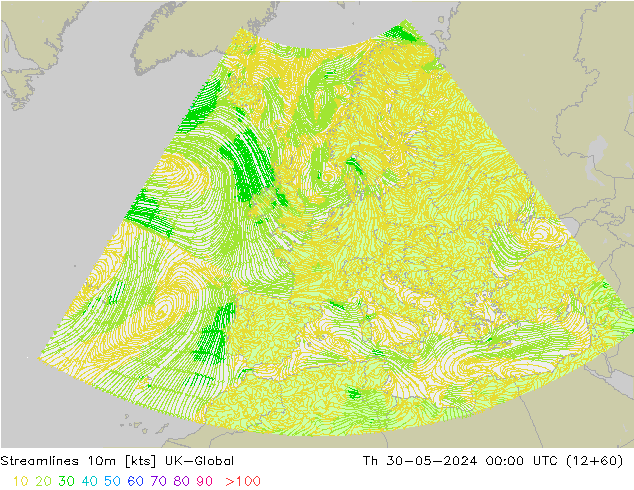 Rüzgar 10m UK-Global Per 30.05.2024 00 UTC