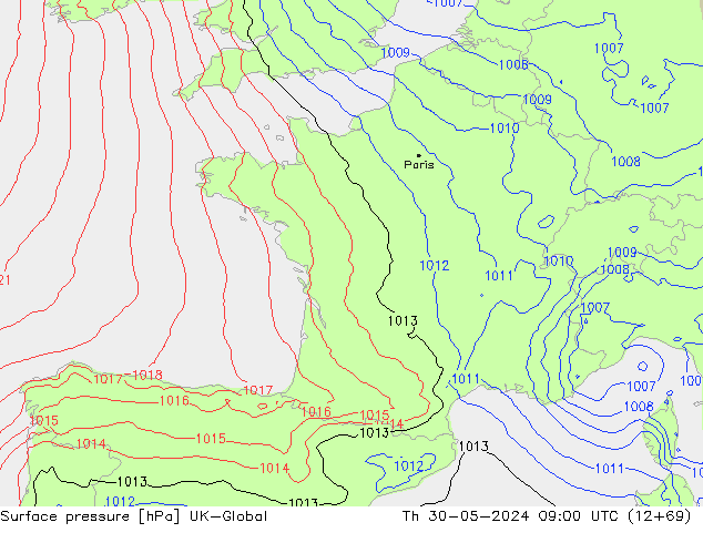 Yer basıncı UK-Global Per 30.05.2024 09 UTC