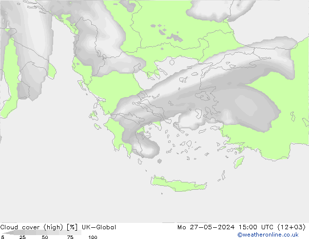 zachmurzenie (wysokie) UK-Global pon. 27.05.2024 15 UTC