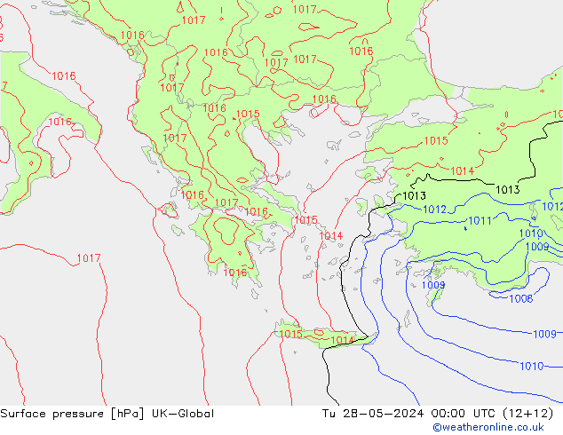 pression de l'air UK-Global mar 28.05.2024 00 UTC