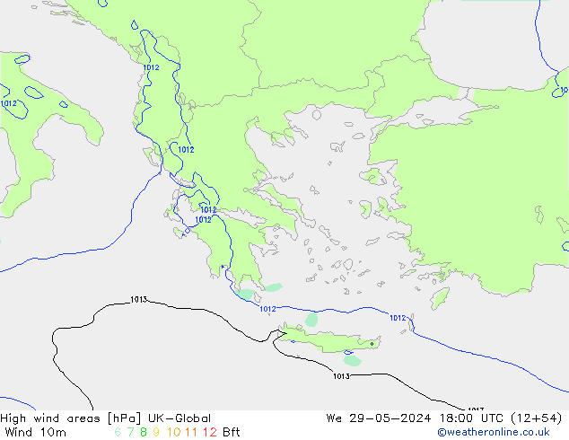 High wind areas UK-Global mer 29.05.2024 18 UTC