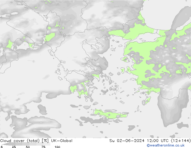 zachmurzenie (suma) UK-Global nie. 02.06.2024 12 UTC