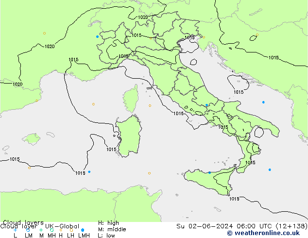 Cloud layer UK-Global dom 02.06.2024 06 UTC