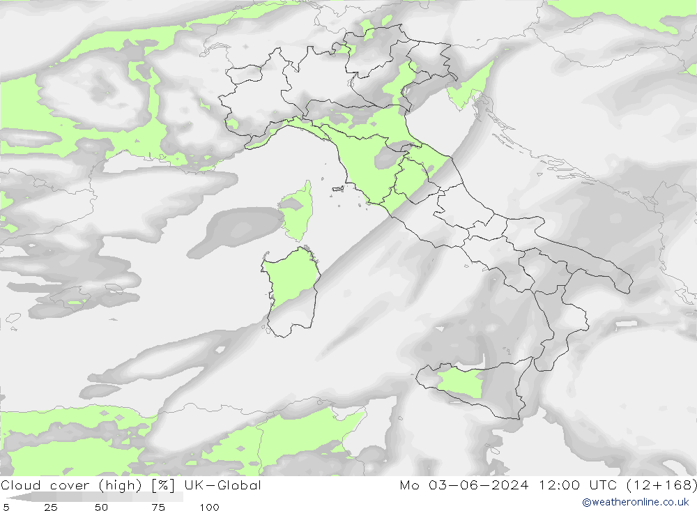zachmurzenie (wysokie) UK-Global pon. 03.06.2024 12 UTC