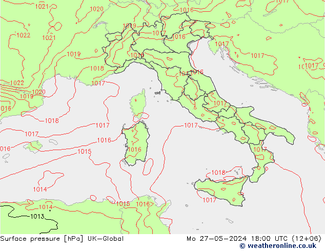 Yer basıncı UK-Global Pzt 27.05.2024 18 UTC