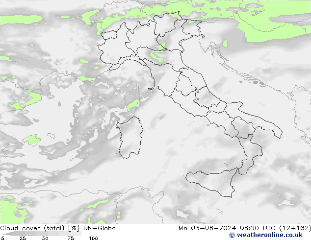 zachmurzenie (suma) UK-Global pon. 03.06.2024 06 UTC