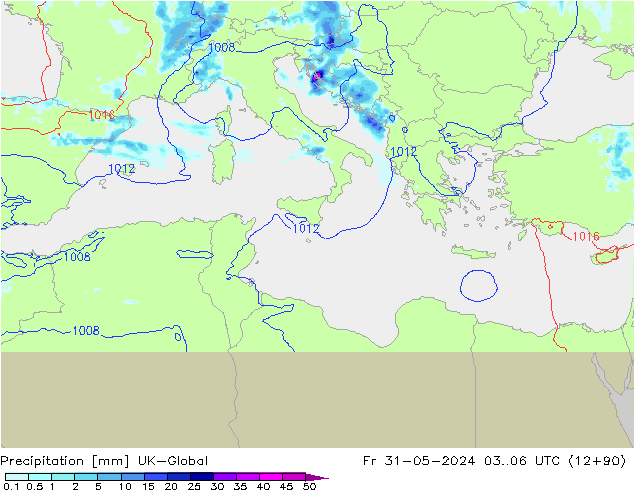 precipitação UK-Global Sex 31.05.2024 06 UTC