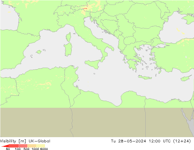 Dohlednost UK-Global Út 28.05.2024 12 UTC