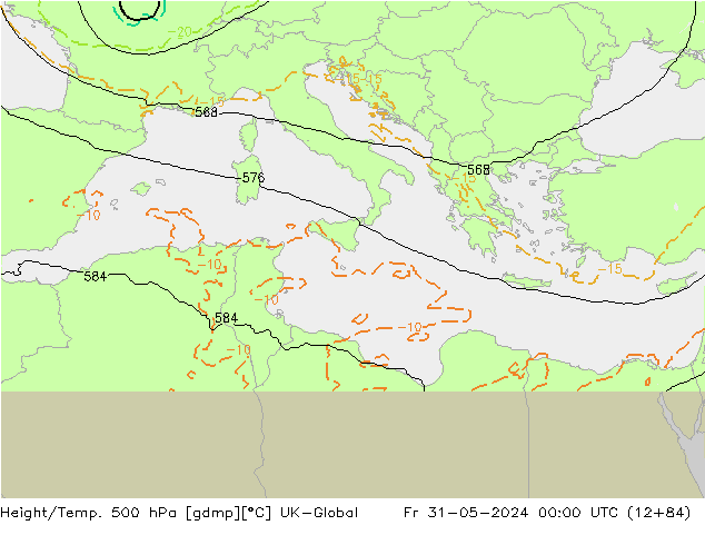 Geop./Temp. 500 hPa UK-Global vie 31.05.2024 00 UTC